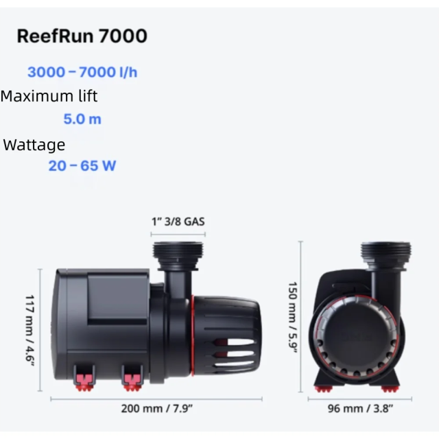 Red Sea ReefRun 5500 7000​ Fish Tank Circulation Static DC Intelligent Variable Frequency Submersible Water Pump Controller