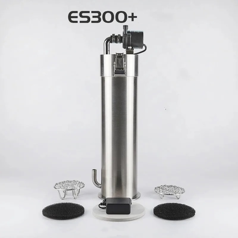 304 Stainless Steel Filter Barrel with Water Pump for Plant Aquarium Fish Tank