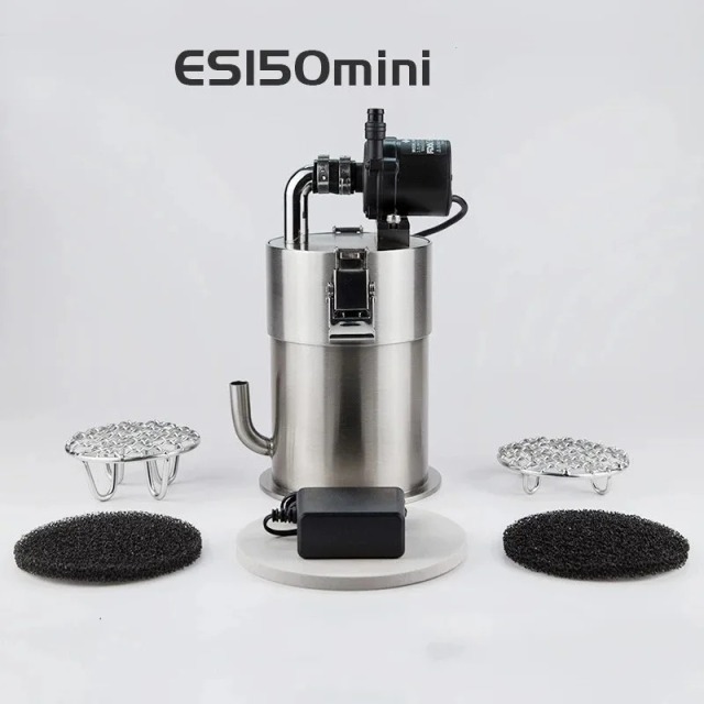 304 Stainless Steel Filter Barrel with Water Pump for Plant Aquarium Fish Tank