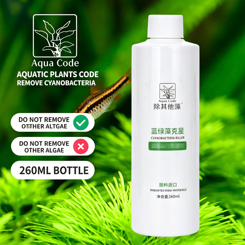 Aqua Code Aquarium Algae Remover 260ml Multi-Algae Applicable Aquatic Cleaning Care (Use Cautiously in Shrimp Tanks)