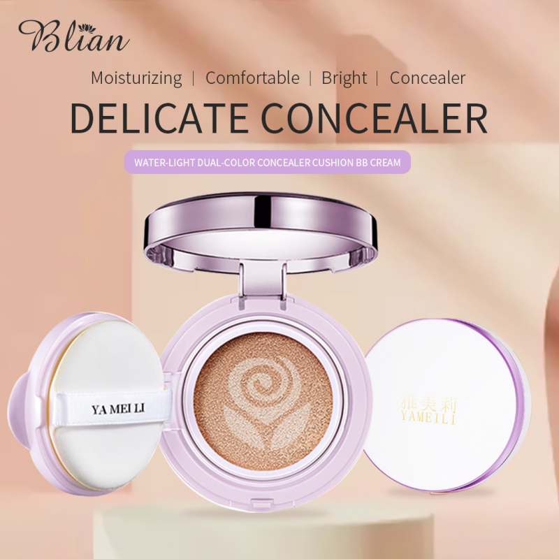 Two-Tone Air Cushion Bb Cream Concealer Hide Pores Natural Moisturizing Makeup Facial Bb Cream