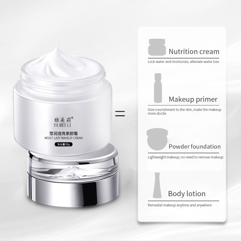 Plain Face Cream Whitening Brightening Moisturizing Natural Makeup