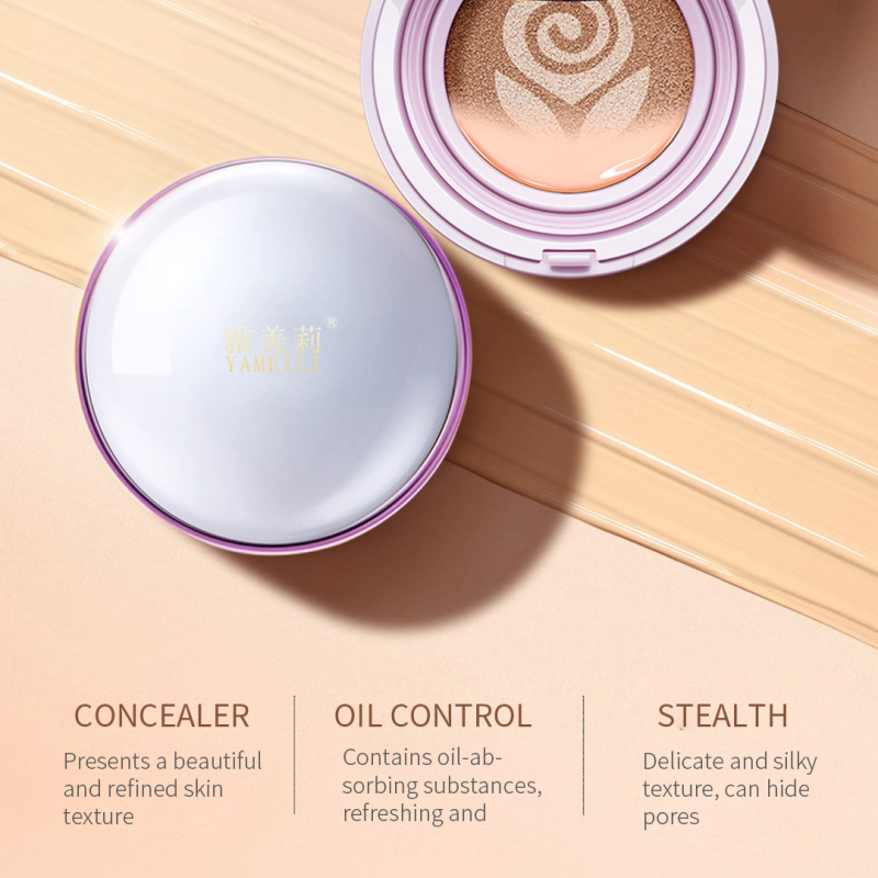 Two-Tone Air Cushion Bb Cream Concealer Hide Pores Natural Moisturizing Makeup Facial Bb Cream
