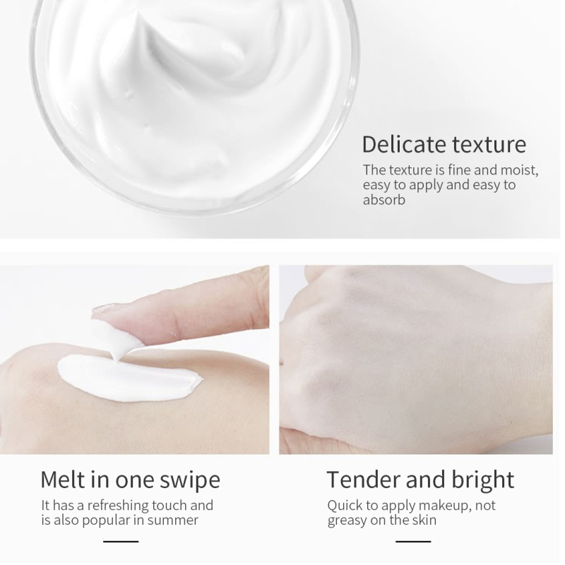 Plain Face Cream Whitening Brightening Moisturizing Natural Makeup