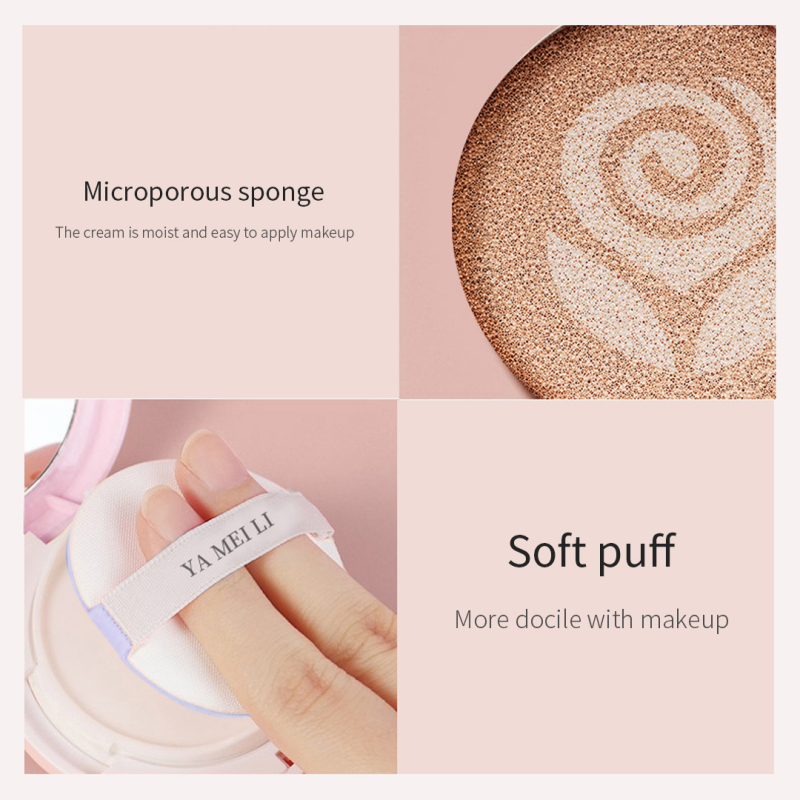Two-Tone Air Cushion Bb Cream Concealer Hide Pores Natural Moisturizing Makeup Facial Bb Cream