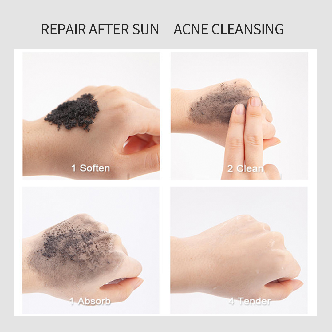 Bamboo Charcoal Exfoliate Moisturize Blemish Control Cleansing Body Scrub