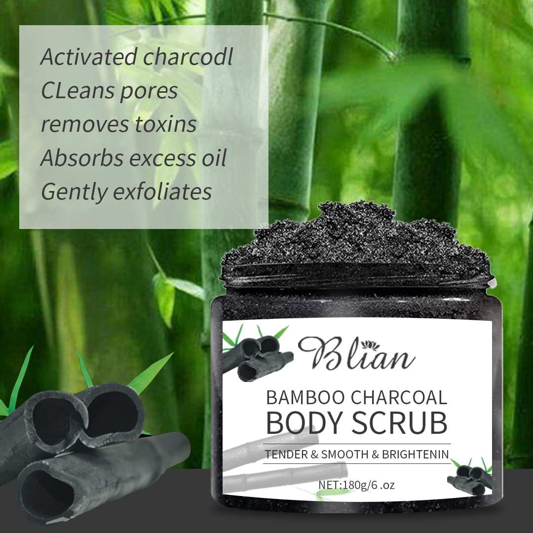 Bamboo Charcoal Exfoliate Moisturize Blemish Control Cleansing Body Scrub