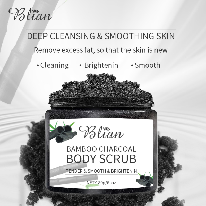 Bamboo Charcoal Exfoliate Moisturize Blemish Control Cleansing Body Scrub