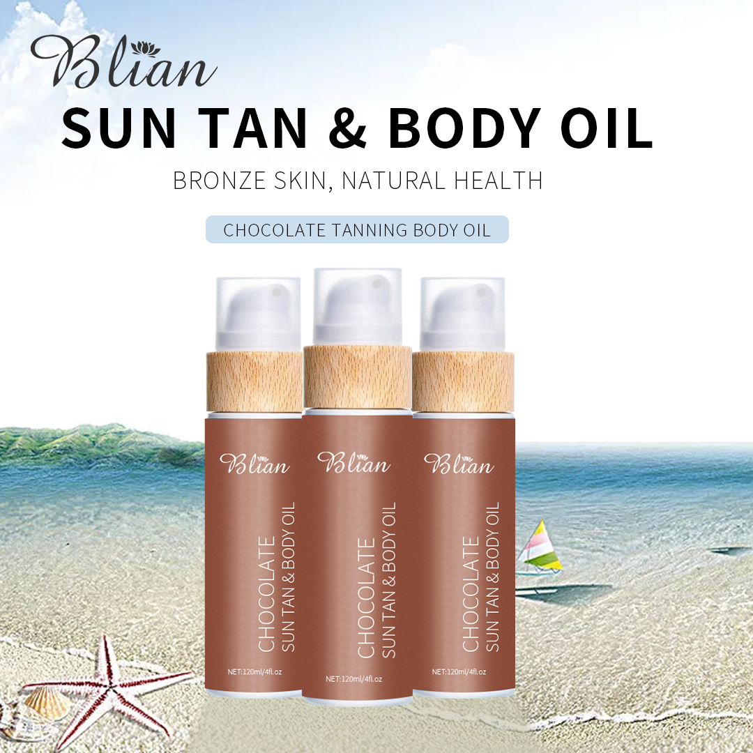 Chocolate Scents Sun Tan Body Oil Fast Tanning Skin Body Oil