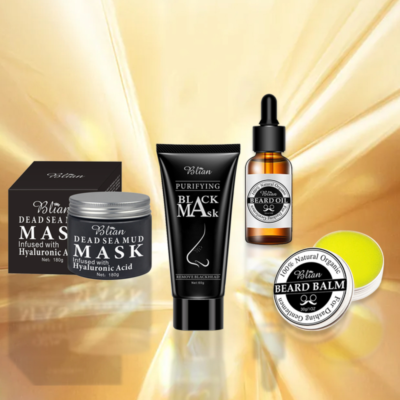 Face Care Dead Sea Mud Mask Beard Oil Blackhead Removal Beard Wax Face Combination