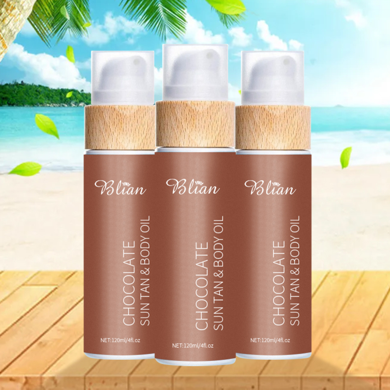 Chocolate Scents Sun Tan Body Oil Fast Tanning Skin Body Oil