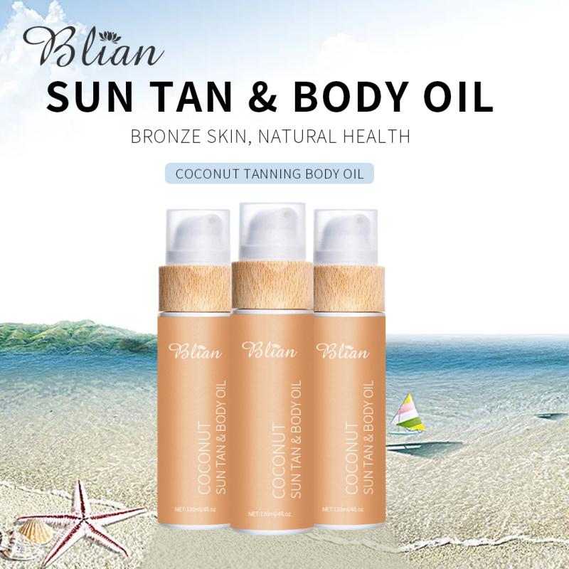 Coconut Scents Sun Tan Body Oil Fast Tanning Skin Body Oil
