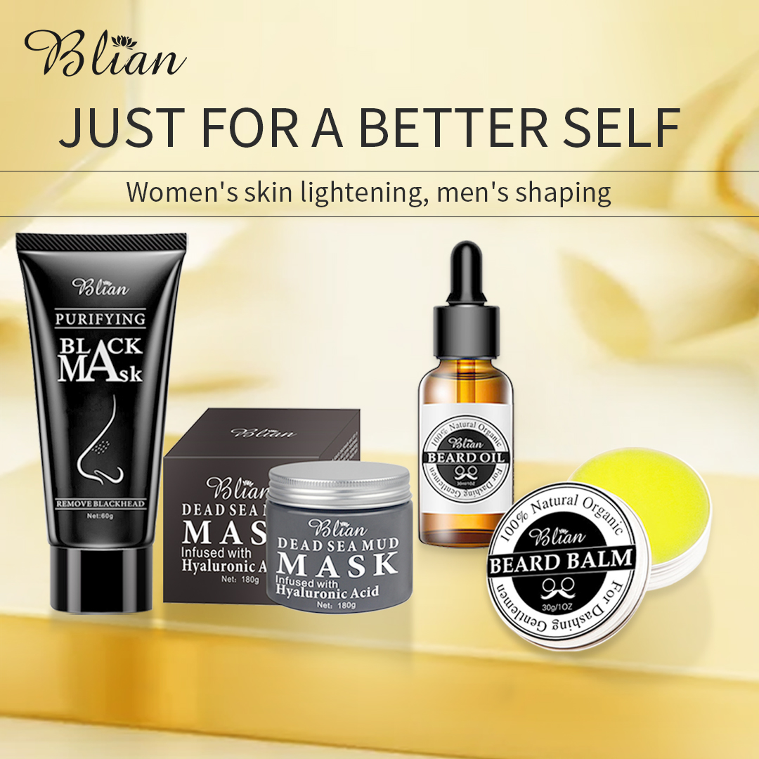Face Care Dead Sea Mud Mask Beard Oil Blackhead Removal Beard Wax Face Combination