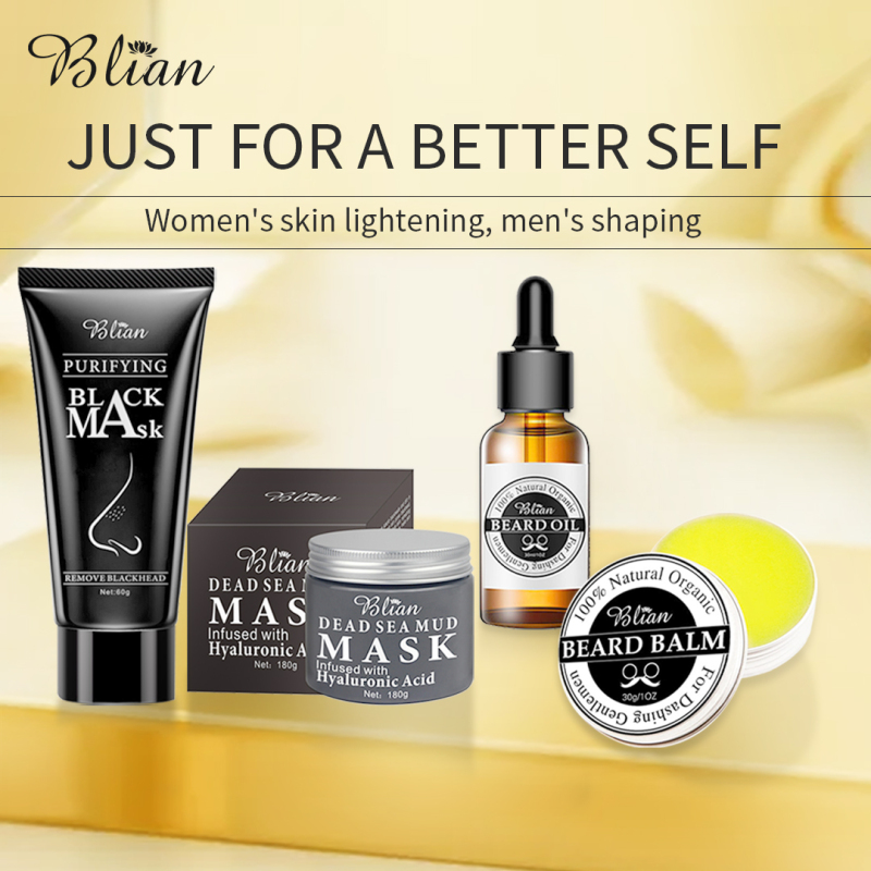 Face Care Dead Sea Mud Mask Beard Oil Blackhead Removal Beard Wax Face Combination
