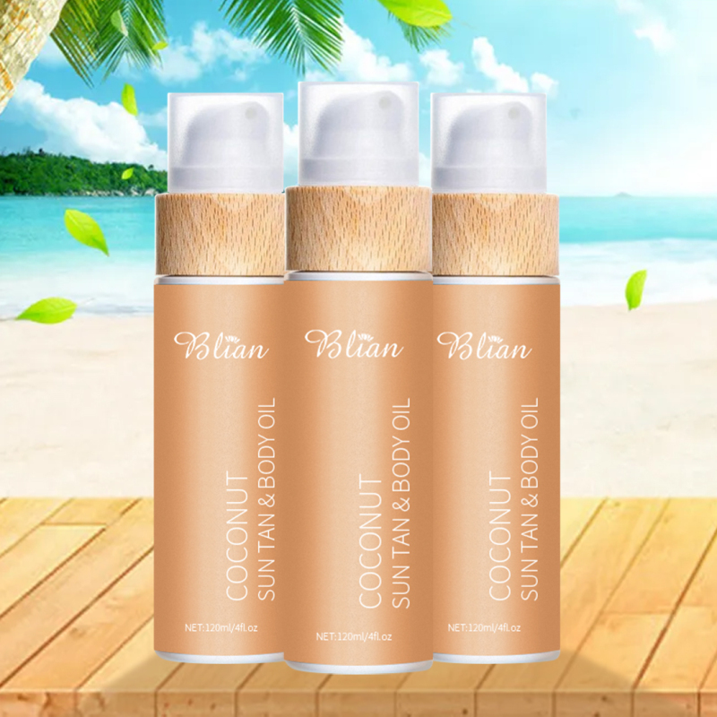 Coconut Scents Sun Tan Body Oil Fast Tanning Skin Body Oil
