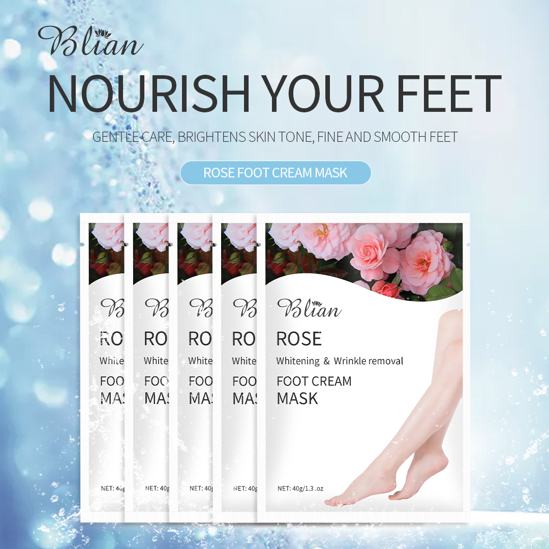 Rose Moisturizing And Smooth Lighten Dry Lines Foot Mask