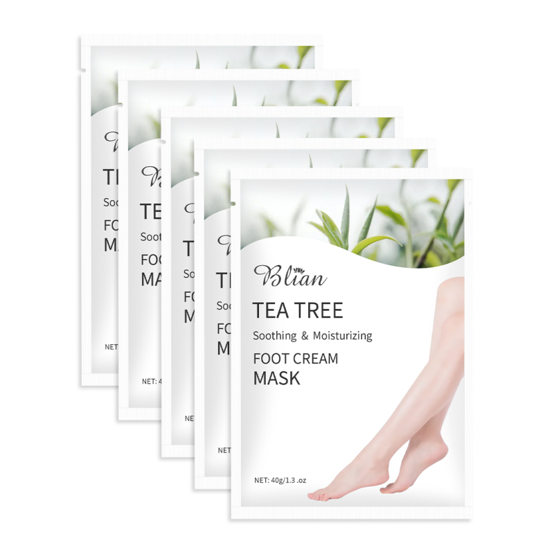 Tea Tree Moisturizing And Smooth Lighten Dry Lines Foot Mask