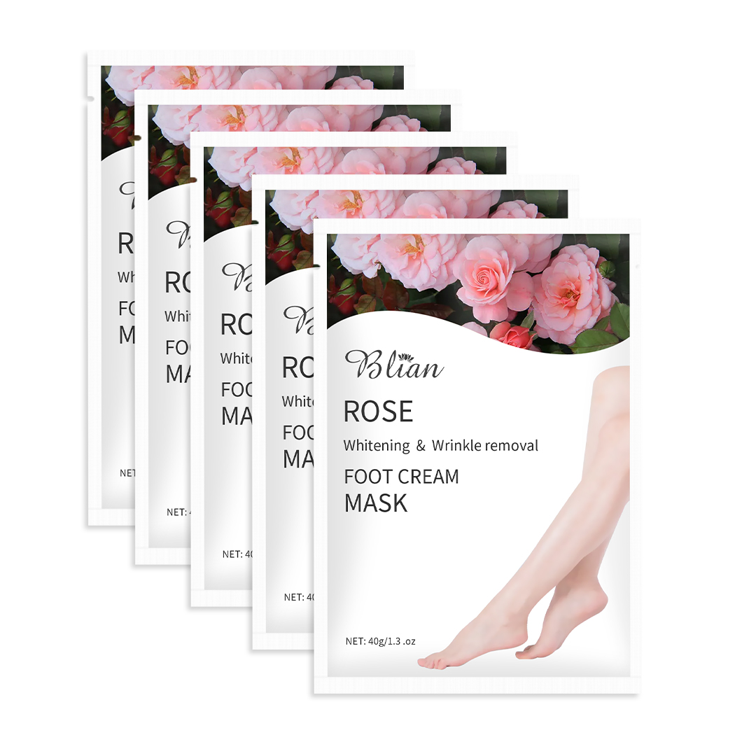 Rose Moisturizing And Smooth Lighten Dry Lines Foot Mask