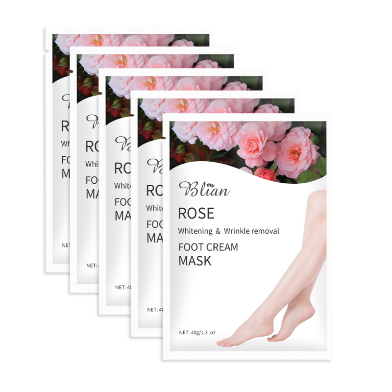 Rose Moisturizing And Smooth Lighten Dry Lines Foot Mask
