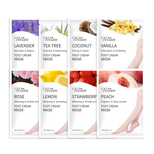 Coconut Juicy Peach Rose Strawberry Tea Tree Moisturizing And Smooth Lighten Dry Lines Foot Mask