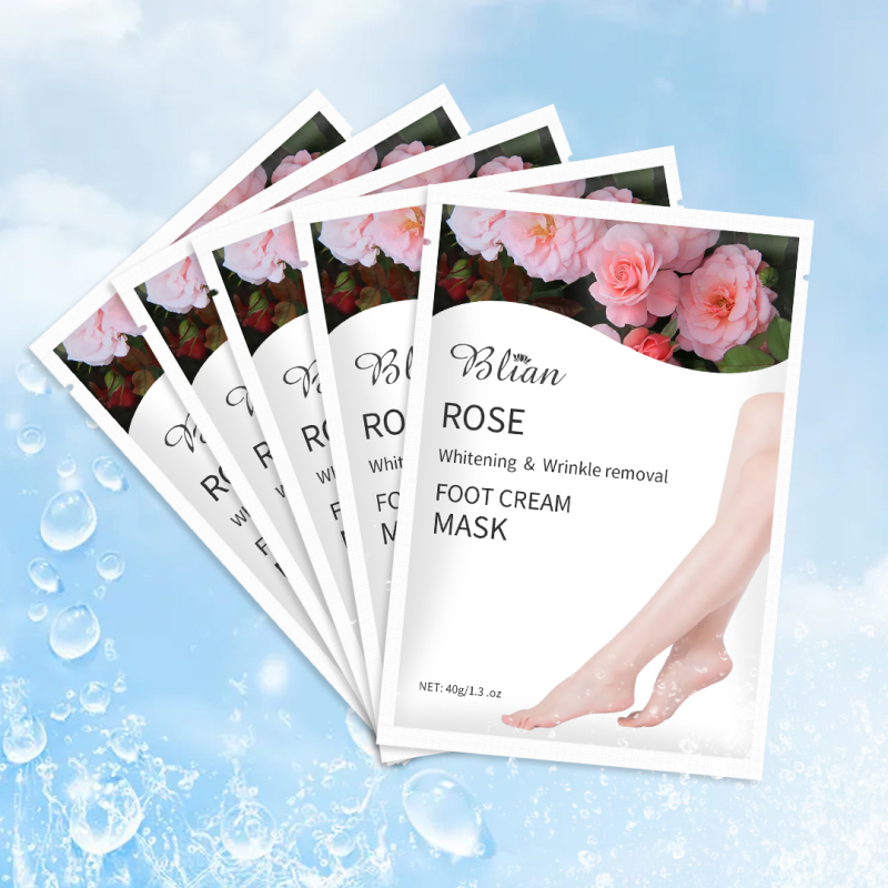 Rose Moisturizing And Smooth Lighten Dry Lines Foot Mask