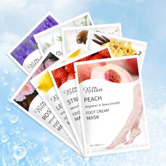Coconut Juicy Peach Rose Strawberry Tea Tree Moisturizing And Smooth Lighten Dry Lines Foot Mask