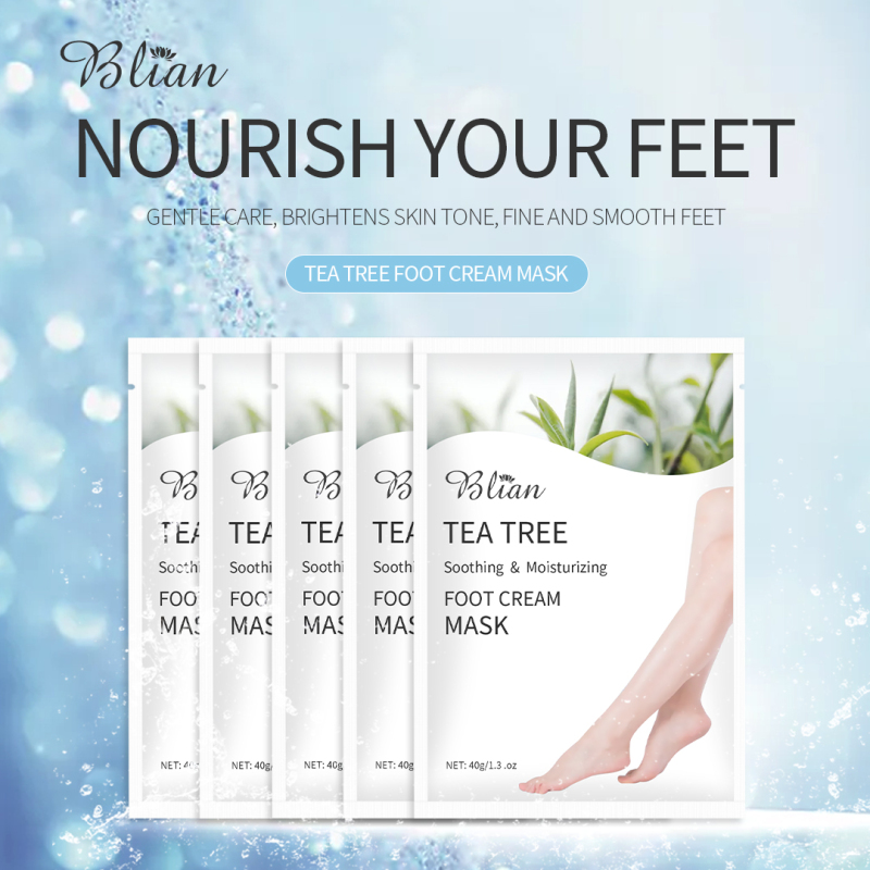 Tea Tree Moisturizing And Smooth Lighten Dry Lines Foot Mask