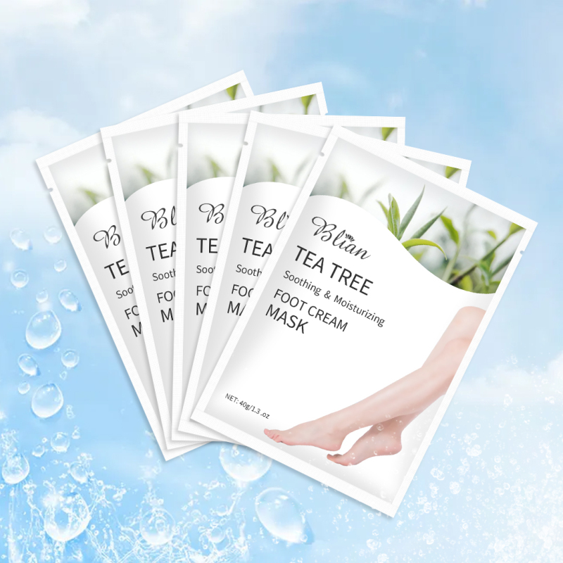 Tea Tree Moisturizing And Smooth Lighten Dry Lines Foot Mask