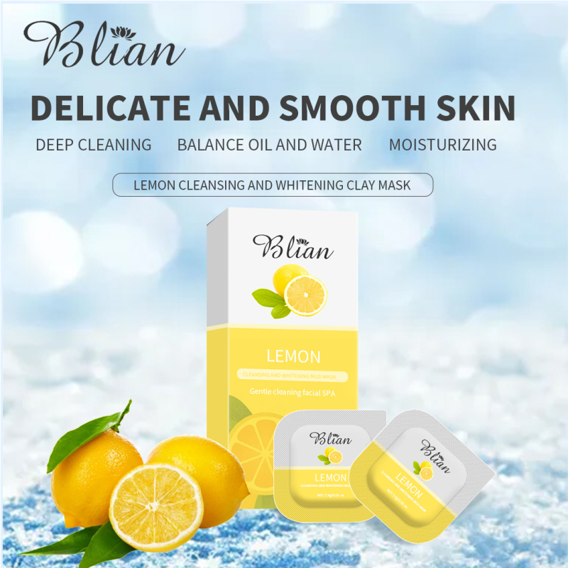 Lemon Brightening Deep Cleaning Shrink Pores Facial Mud Mask