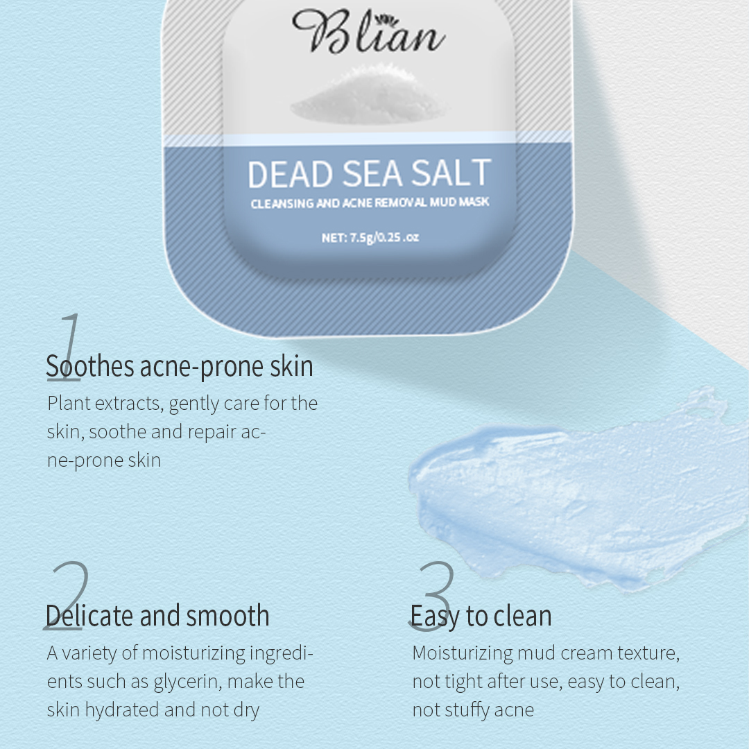 Dead Sea Salt Brightening Deep Cleaning Shrink Pores Facial Mud Mask