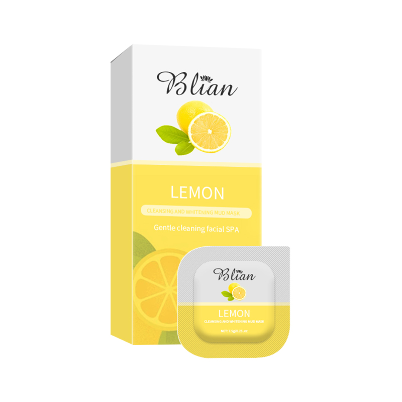 Lemon Brightening Deep Cleaning Shrink Pores Facial Mud Mask
