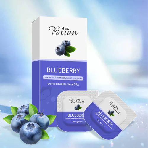 Blueberry Brightening Deep Cleaning Shrink Pores Facial Mud Mask
