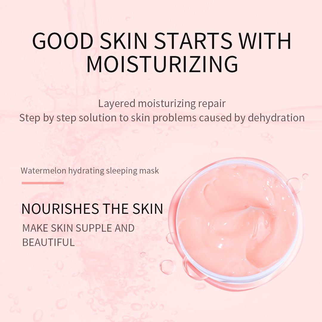 Watermelon Leaving Skin Soft, Smooth, And Glowing Facial Sleeping Mask
