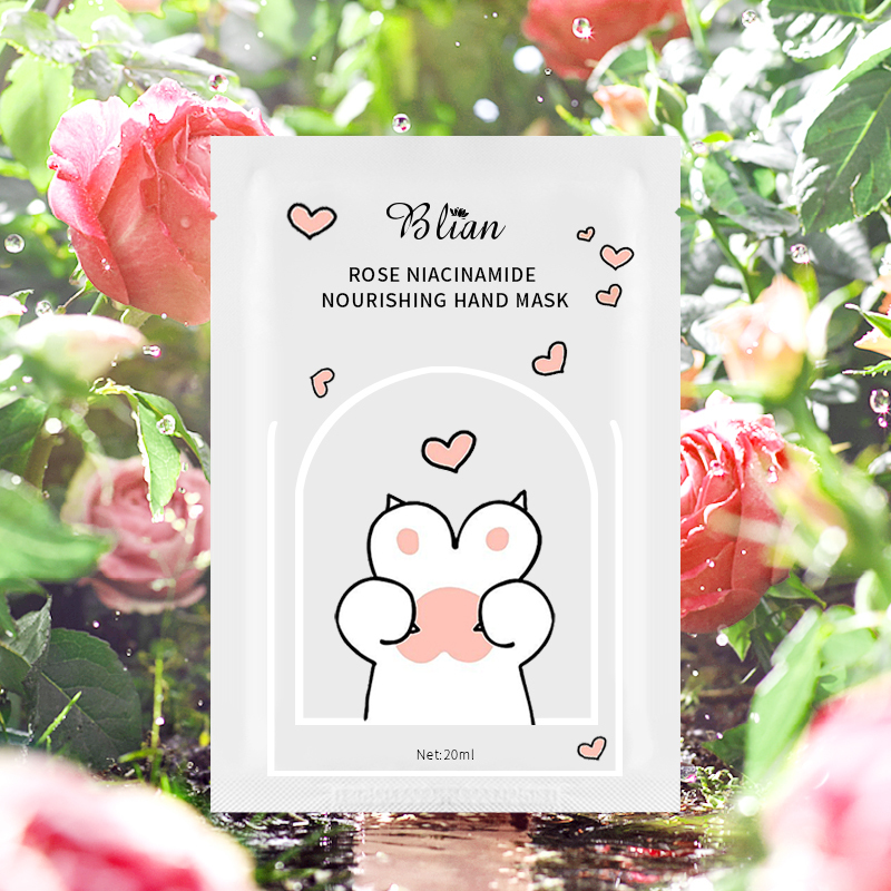 Cute Cat's Paw Nicotinamide Rose Scented Hand Mask