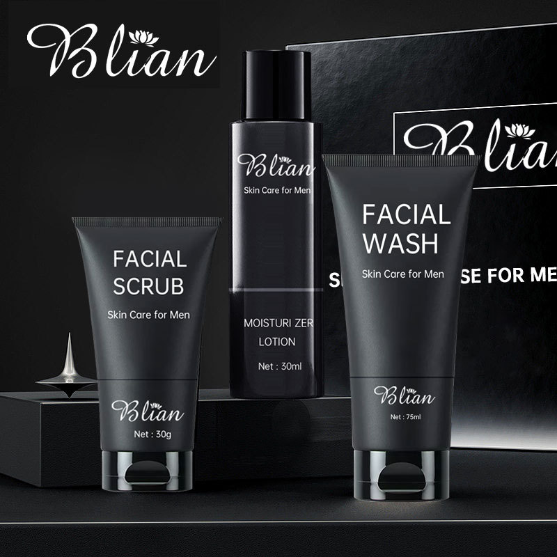 Men's face care cleansing oil control and moisturizing set
