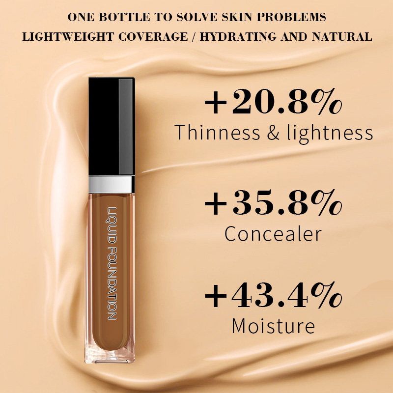 Dark coverage shade Lightweight moisturizing foundation