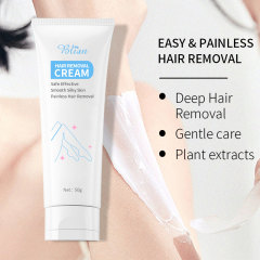 Non-stimulating hair removal cream