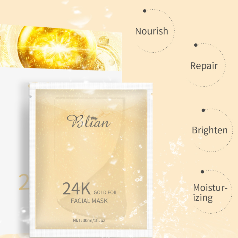 Whitening and Moisturizing Gold Foil Silk Mask