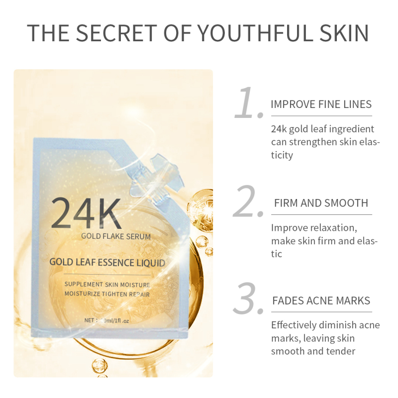 24K Gold Foil Whitening Pouch Serum