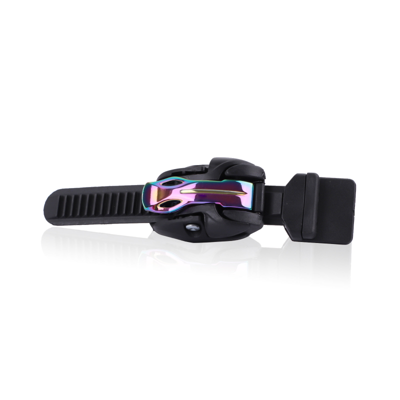 Titanium treatment buckle for skate boot cycling shoes