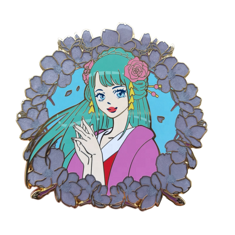 Metal Lapel Pins Supplier Glitter Brooch Anime Hard Enamel pin Soft Lapel Badge Manufacturer Custom Enamel Pin
