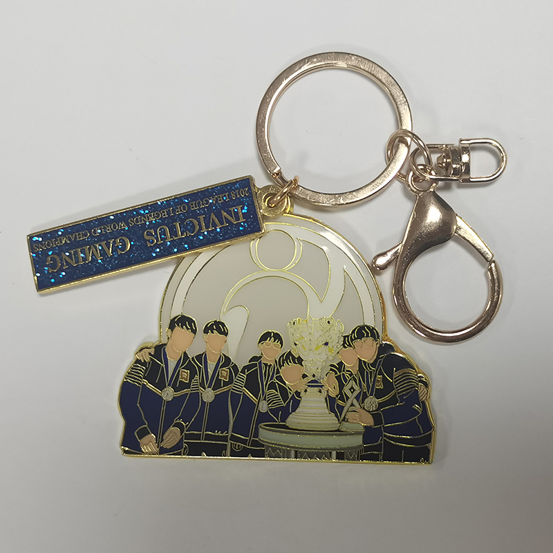 Keychain China Supplier Wholesale Custom Shape Souvenir Custom Ring Enamel Metal Keychain