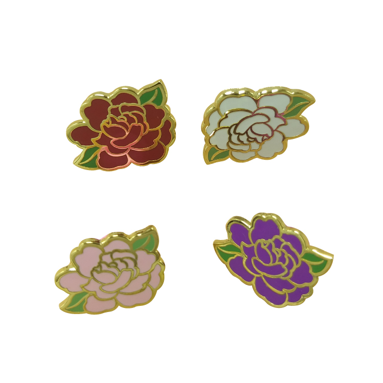 No Minimum Metal Badge Manufacturer Rose Gold Glitter Cartoon Anime Hard Enamel Pin Soft Lapel Pin Custom Enamel Pin