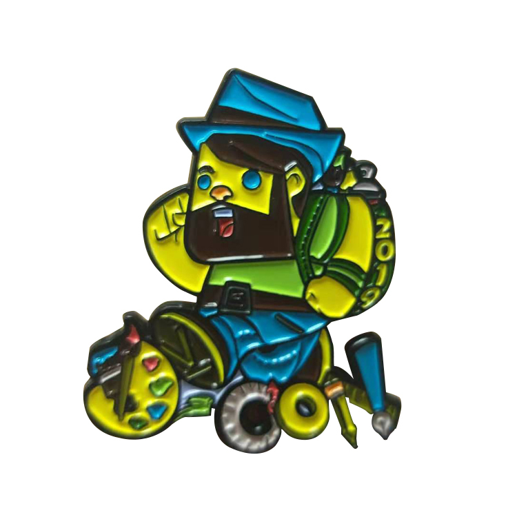Wholesale Soft Hard Enamel Pins Custom Shape Hat Pins Anime Pins with Chain Manufacturers