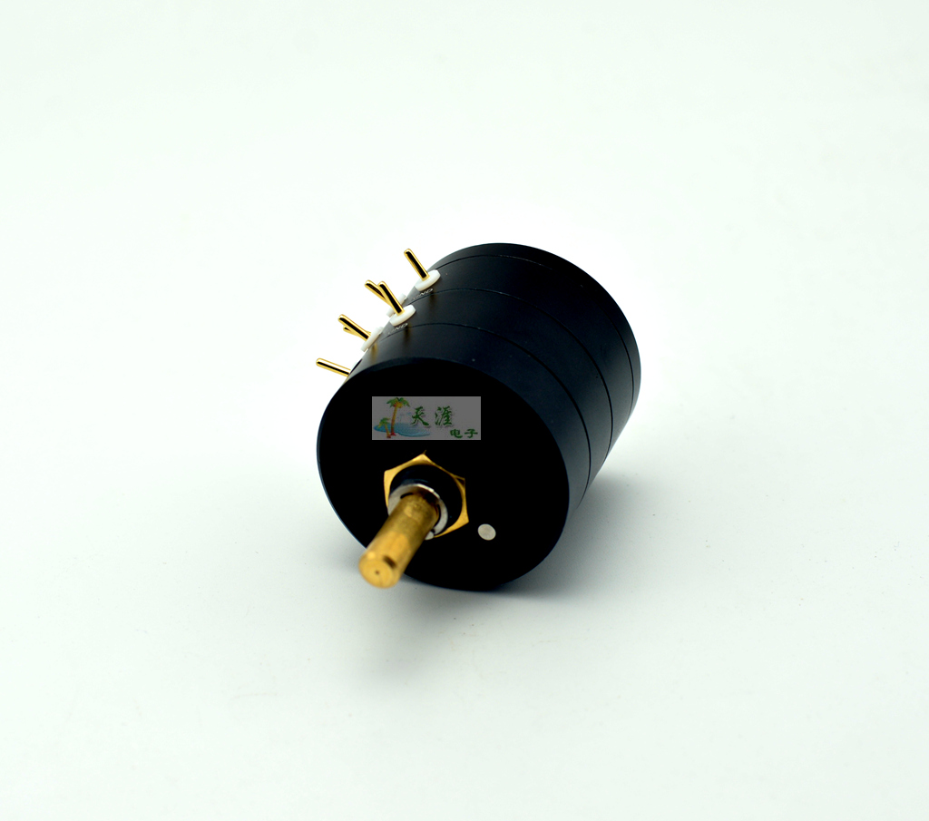 Super beautiful 24 Steps copper shaft aluminum alloy shell Vishay Dale Stereo potentiometer 10K， 50K，100K，250K，