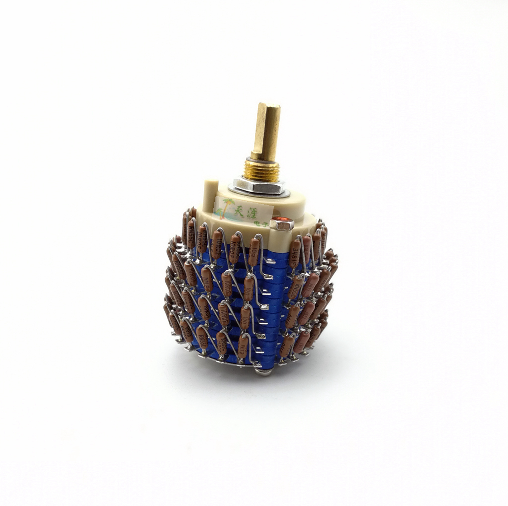 24 Steps 4 channels balance Volume potentiometer with Vishay Dale Resistors 4X 10K , 4X 50K