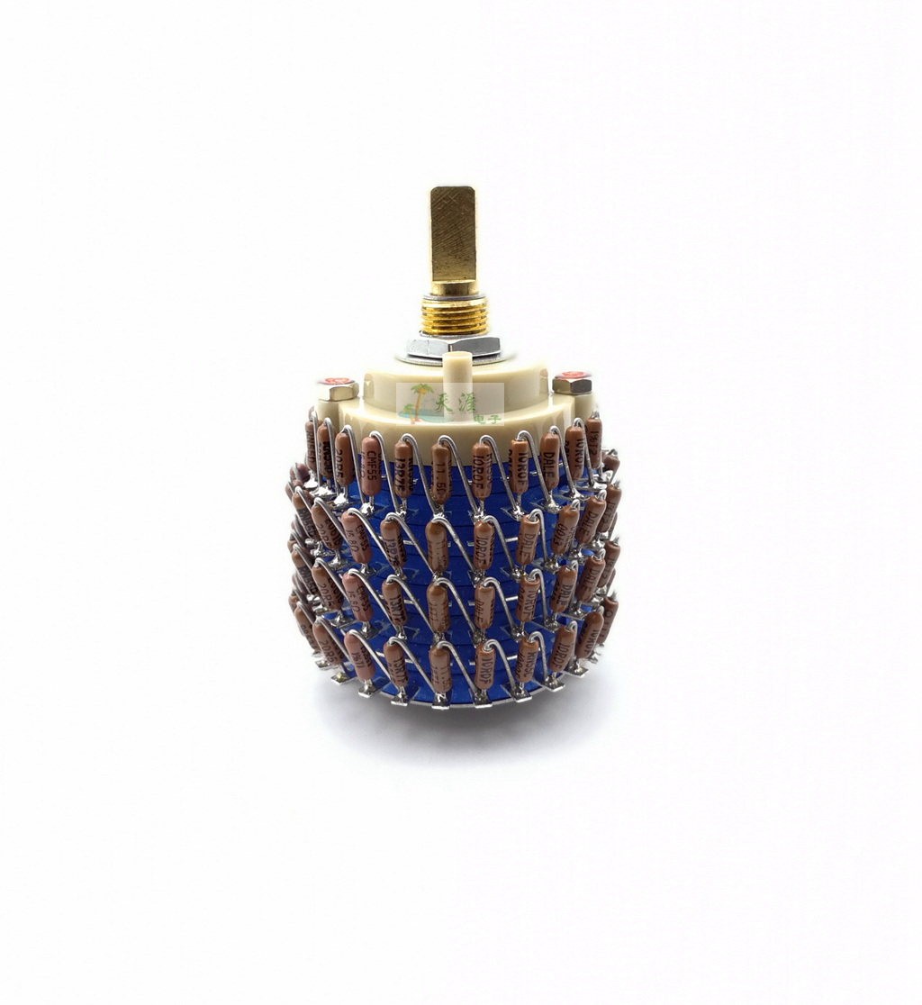 24 Steps 4 channels balance Volume potentiometer with Vishay Dale Resistors 4X 10K , 4X 50K