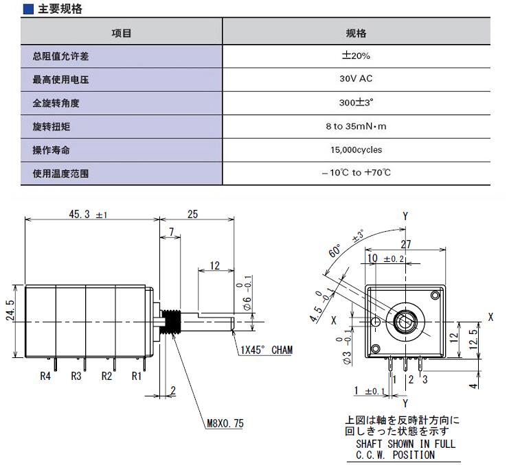 Original Japan ALPS RK27  50KA 100KA Four-channel Balanced Volume Potentiometer