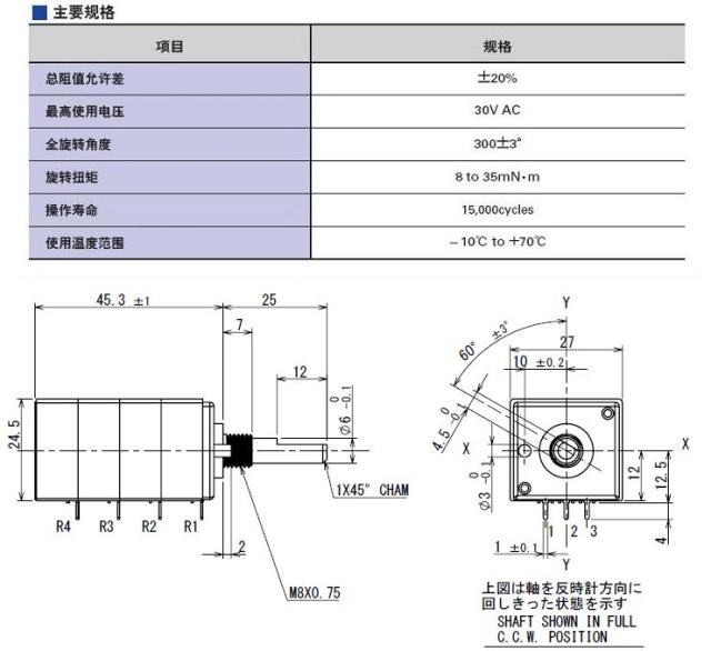 Original Japan ALPS RK27  50KA 100KA four-channel balanced volume potentiometer