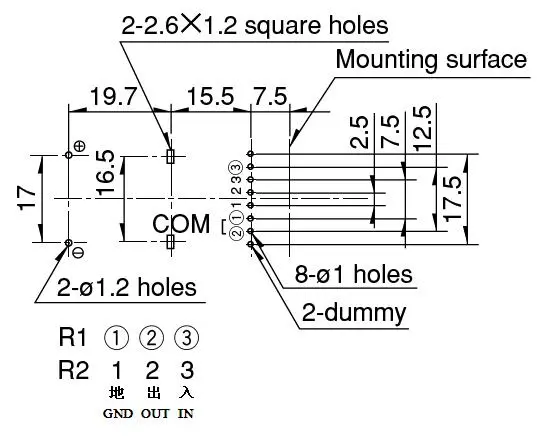 RK168 Motor-Potentiometer B100Kx2 Stereo – 8-polig, 20mm Achse – Für Verstärker & Mischpulte